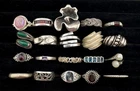 Sterling Silver Rings Lot of 20 Vintage & Modern 101g