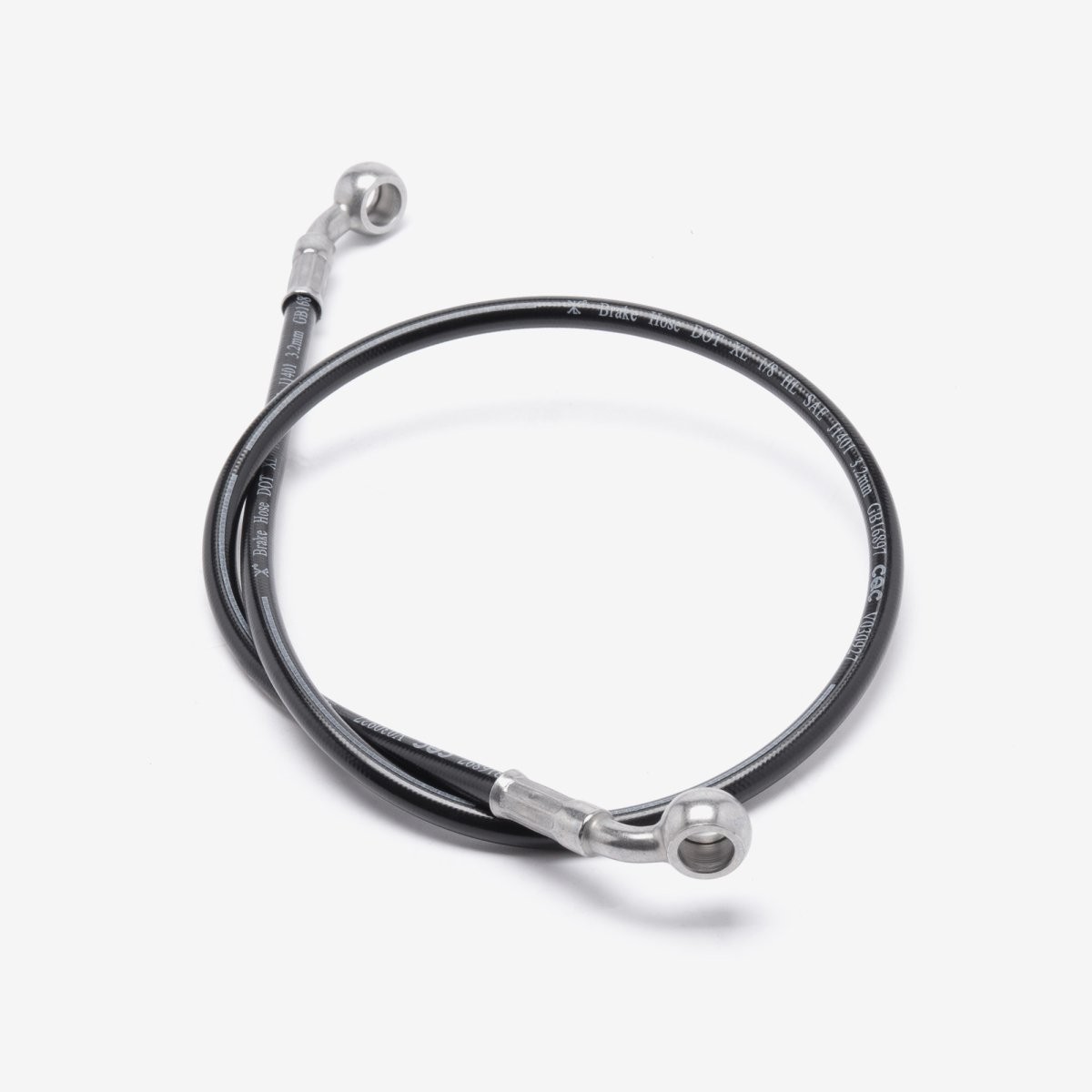Front Brake Hose for LX500-K-E5 Brake Line Flexible Rubber Black Scooter Dot 4