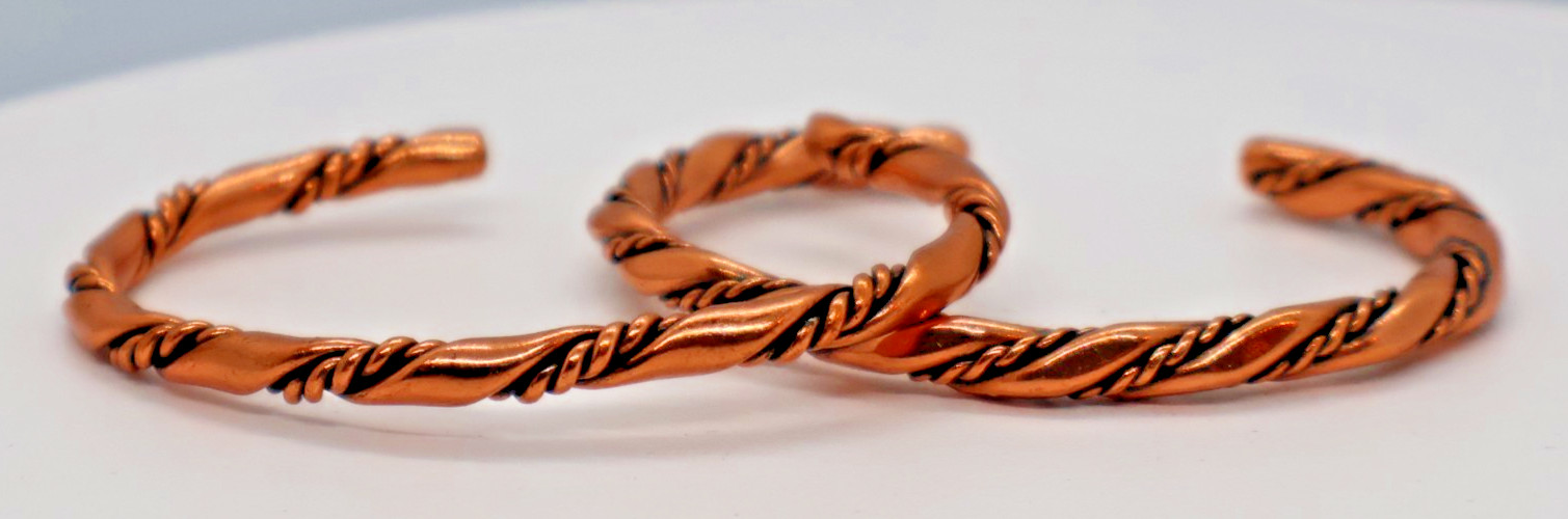 Vintage Solid Copper Bracelets - image 6