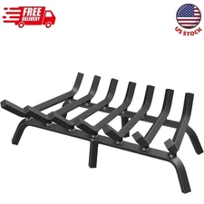 Fireplace Grate 24 Inch Heavy Duty Wrought Iron Fireplace Log Grate