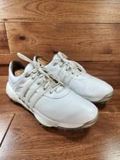 Adidas Men's TOUR 360 22 GV7245 White Leather Lace Up Golf Shoes Size 11.5