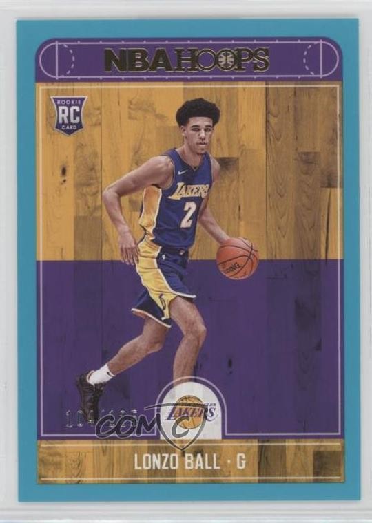 2017-18 Panini NBA Hoops Teal 104/125 Lonzo Ball #252 10yl