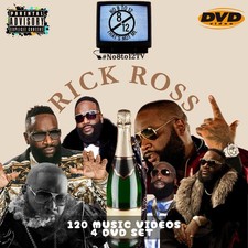 No8to12TV Rick Ross Video Myxer 120 uncensored Hip Hop videos 4 DvDs New