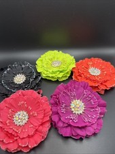 Tieks Flower Lot Of 5 Pink Green Black Orange Box Topper with Faux Rhinestones