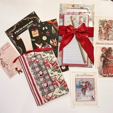 Junk Journal Christmas Santa Tree Memory Scrapbook 8x5 52 Pages Retro Holiday