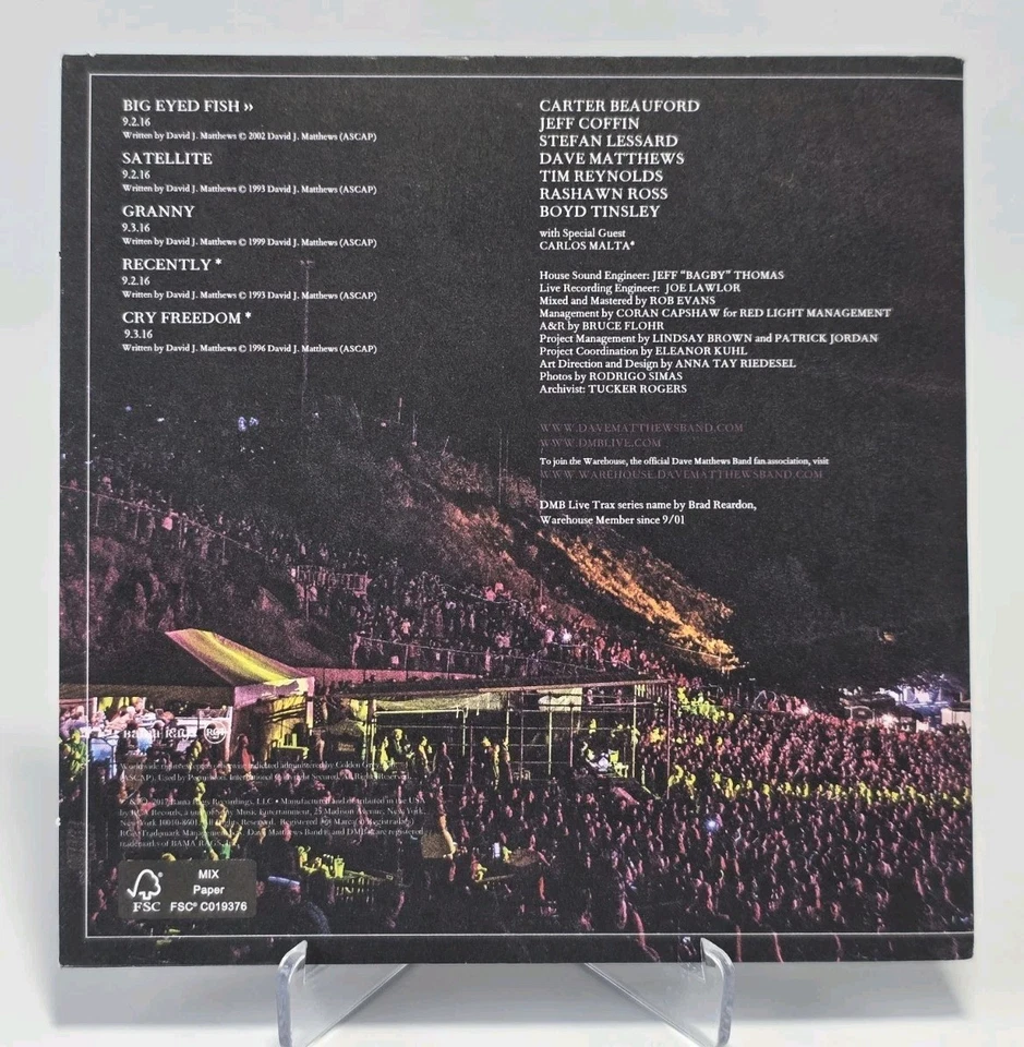 Dave Matthews Band CD Encore Trax The Gorge Bonus Disc 2017 Limited Edition Foto 2 de 3