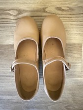 Theatricals Heel Tan 7.5m Dance Ballroom Tap TapRite Slide Buckle Shoes Women's