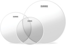 3x Evans G2 Clear Rock Tom Batter Drumheads E...