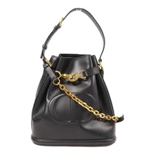 Christian Dior CD GHW C'est Dior 2 Way Bag M2271UBHA Calfskin Leather Black