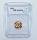 1936-D Lincoln Wheat Cent MS65 RD ICG *0735