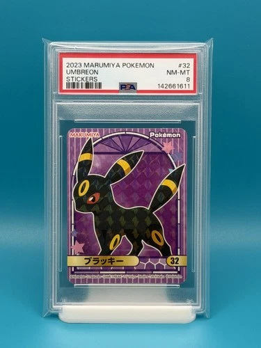 PSA 8 - 2023 MARUMIYA POKEMON UMBREON STICKERS