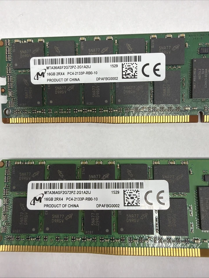 Micron 16GB (1x16GB) PC4-17000 DDR4-2133P SERVIDOR SDRAM MTA36ASF2G72PZ-2G1A2IJ Foto 3 de 4