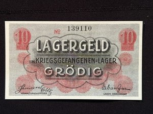 1916 Austrai-Hungary WWI/POW Camp 10 Heller CU