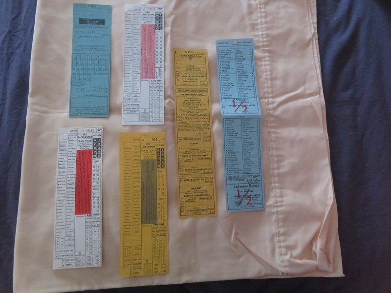 6 Huntington & BroadTop RR  Erie Lackawanna, NYC/D&H Railroad  Unused ticket LOT