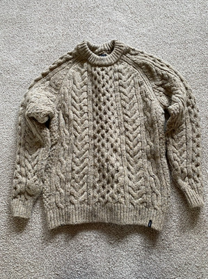 NEW Finisterre Men s Fisherman s Knit Wool Sweater - Size Medium