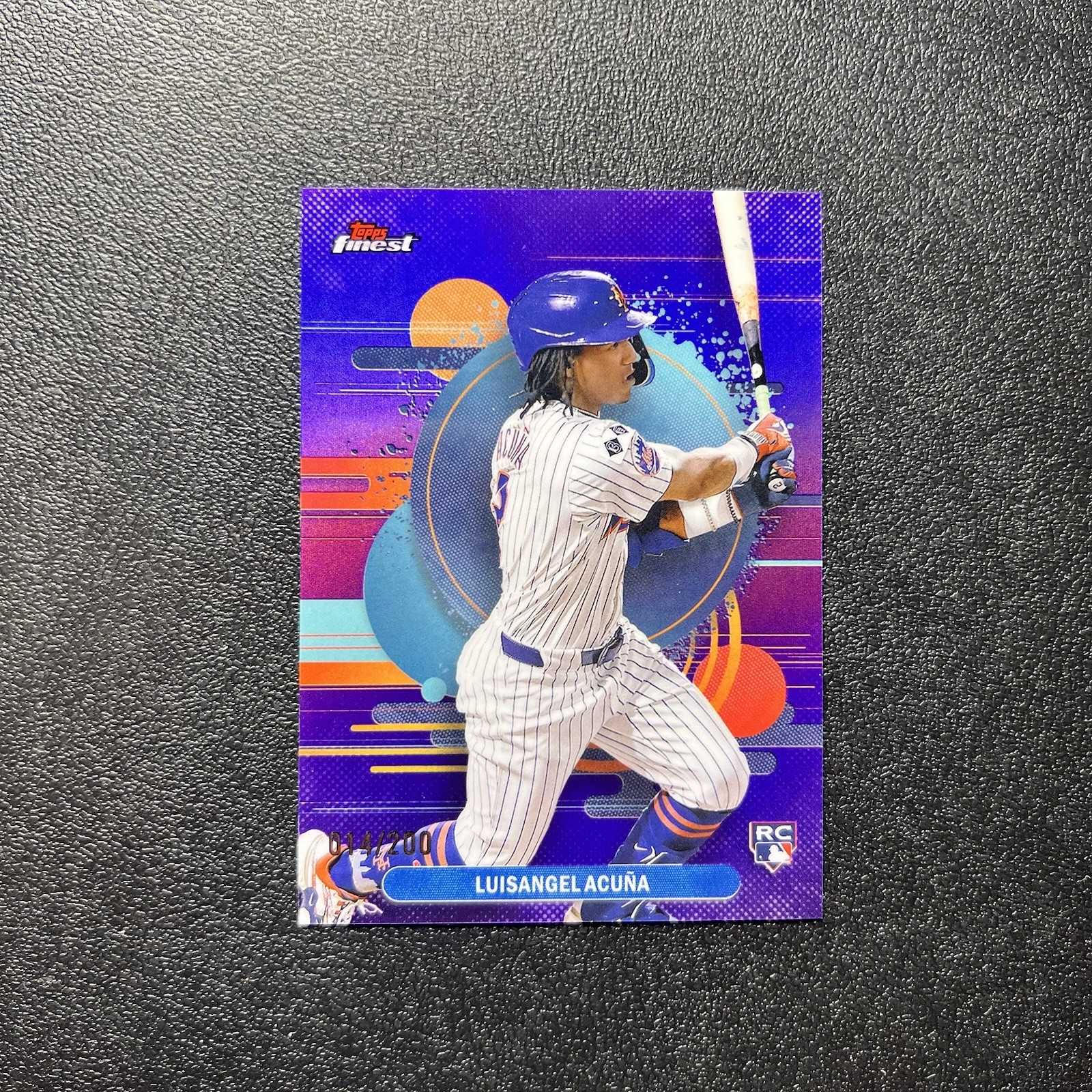 2025 Topps Finest - Uncommon Luisangel Acuna #108 Purple Refractor /200 Mets RC