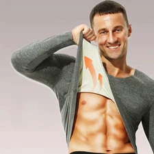 Traceless thermal underwear mens fleece thickened winter cold resistant long-sle