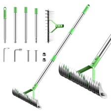 Aerator Scarifier with Handle Lawn Manual Lawn Grass Soil Aeration Scarification