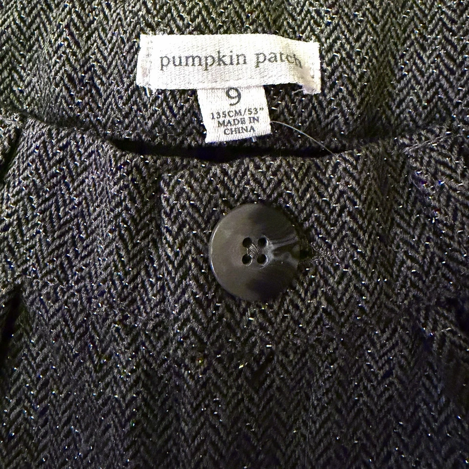 Novo Shorts Plissado Pumpkin Patch Girl, Preto e Cinza Tamanho 9Y - Imagem 3 de 4