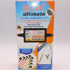 Rove Ultimate 3-Lead Hardwire Kit USB-C Dash Cam's Auto Trigger Parking Monitor
