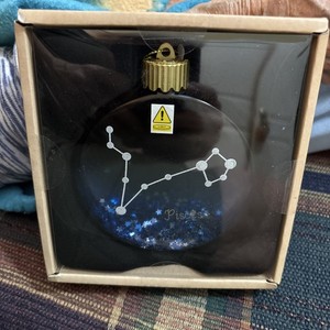 Tidings And Joy Led Glass Ornament Zodiac Pisces 3.5 Inch Diameter