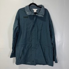 Vintage Men's Columbia Green Nylon Utility Jacket Size Large