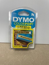 New DYMO Colorpop LABEL TAPE D1 Cartridge GOLD GLITTER  1/2 inch x 10 ft 