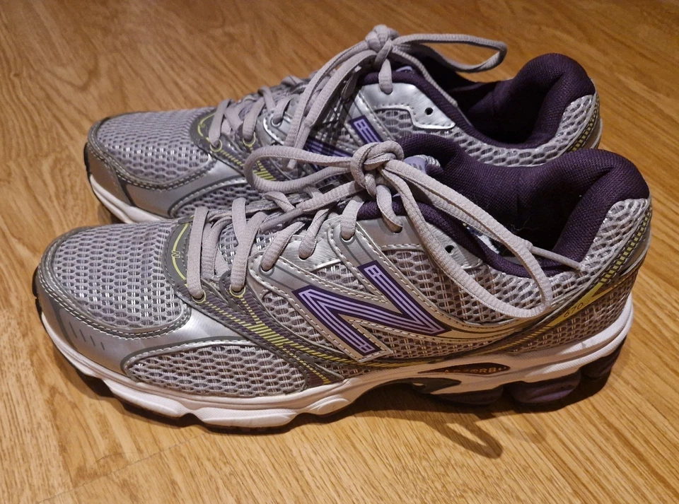New Balance 670 v2 ABZORB Cushion Running Trainers Women's Grey Purple Size 6.5 - Image 3 of 4