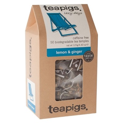 5060136753084 teapigs Lemon & Ginger - 50 Tea Bags teapigs