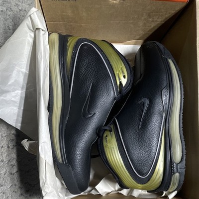 nike air max finisher black metallic silver 305518-001 leather men
