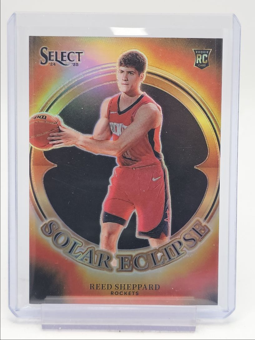 REED SHEPPARD 2024 SELECT SOLAR ECLIPSE ROOKIE ROCKETS #4 RC Q5692
