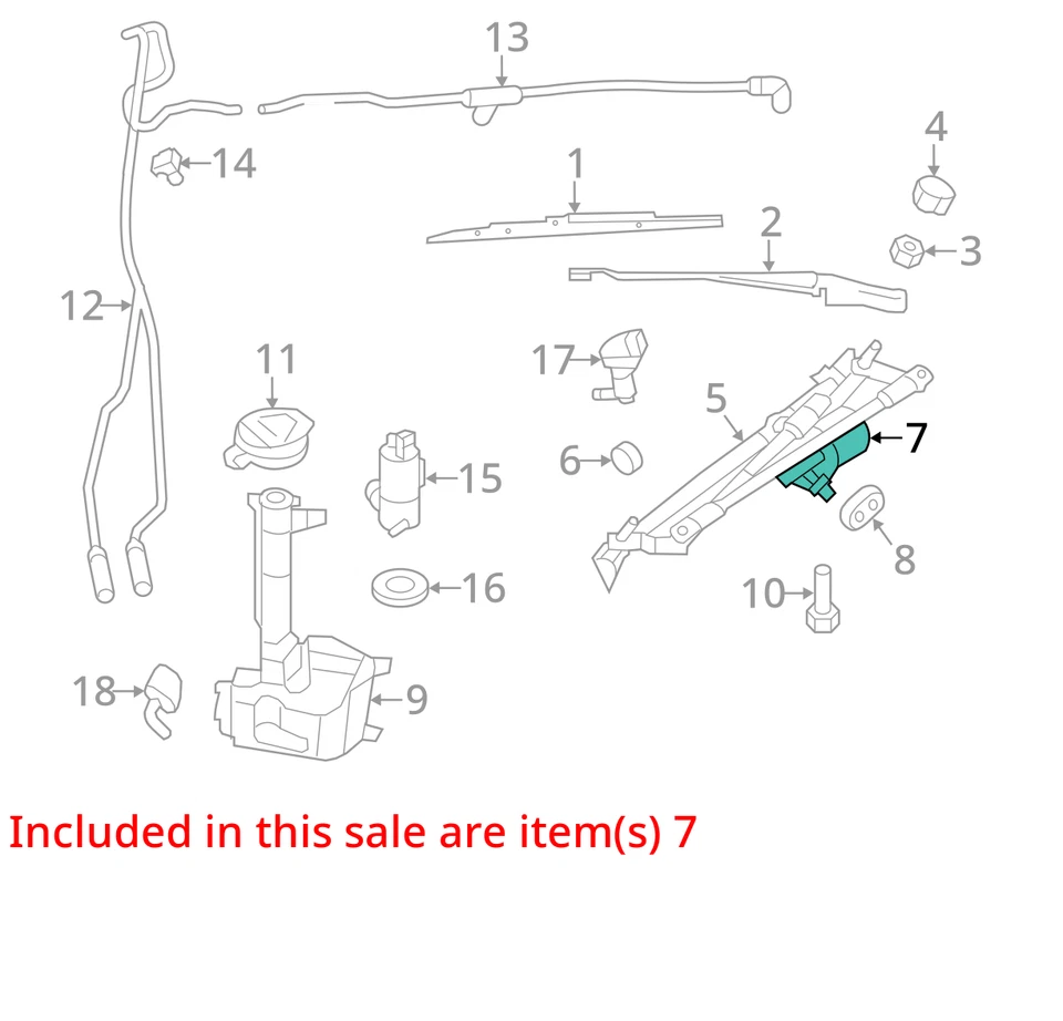 2010 Dodge Avenger Front Windshield Wiper Motor OEM 90K Miles - LKQ414069743 - Image 3 of 4