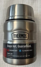THERMOS Stainless Steel Vacuum Insulated Hot Cold Food Jar Container Spoon 16 oz