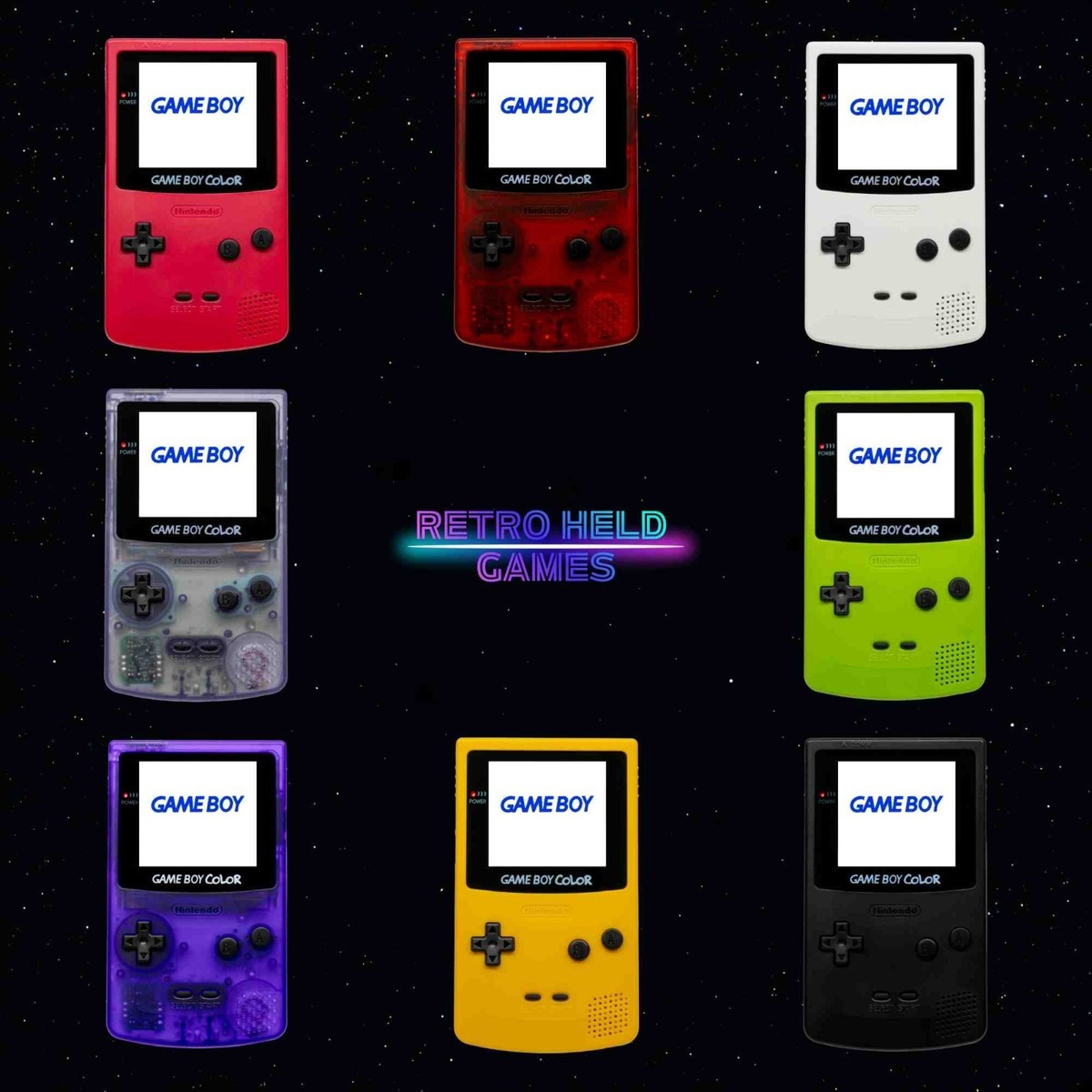 Gameboy Color GBC Console with Backlit OLED Screen Optional USB-C