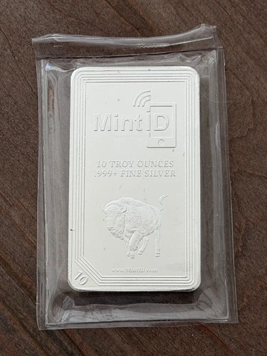 10 oz MintID Buffalo Silver Bar (AES-128 Encrypted) #8
