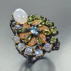 Handmade Natural Moonstone Ring 925 Sterling Silver Size 7.5 /R477506