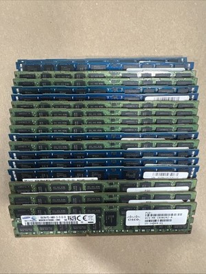 Lot of 18 MIXED BRAND 8GB PC3-14900R  ECC/REG Server MEMORY RAM