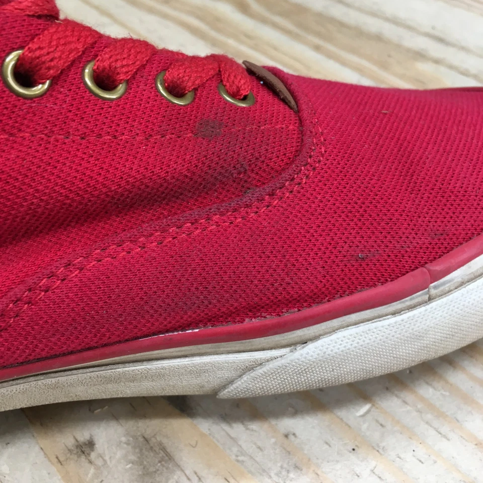 Polo Ralph Lauren Zapatos Para Hombres 11D Thornton II Tenis Rojo Con Cordones Parte Superior Baja Informal Foto 3 de 4