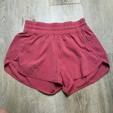 Lululemon Pink-Red Hotty Hot High-Rise Lined Short 4 inseam Size 8