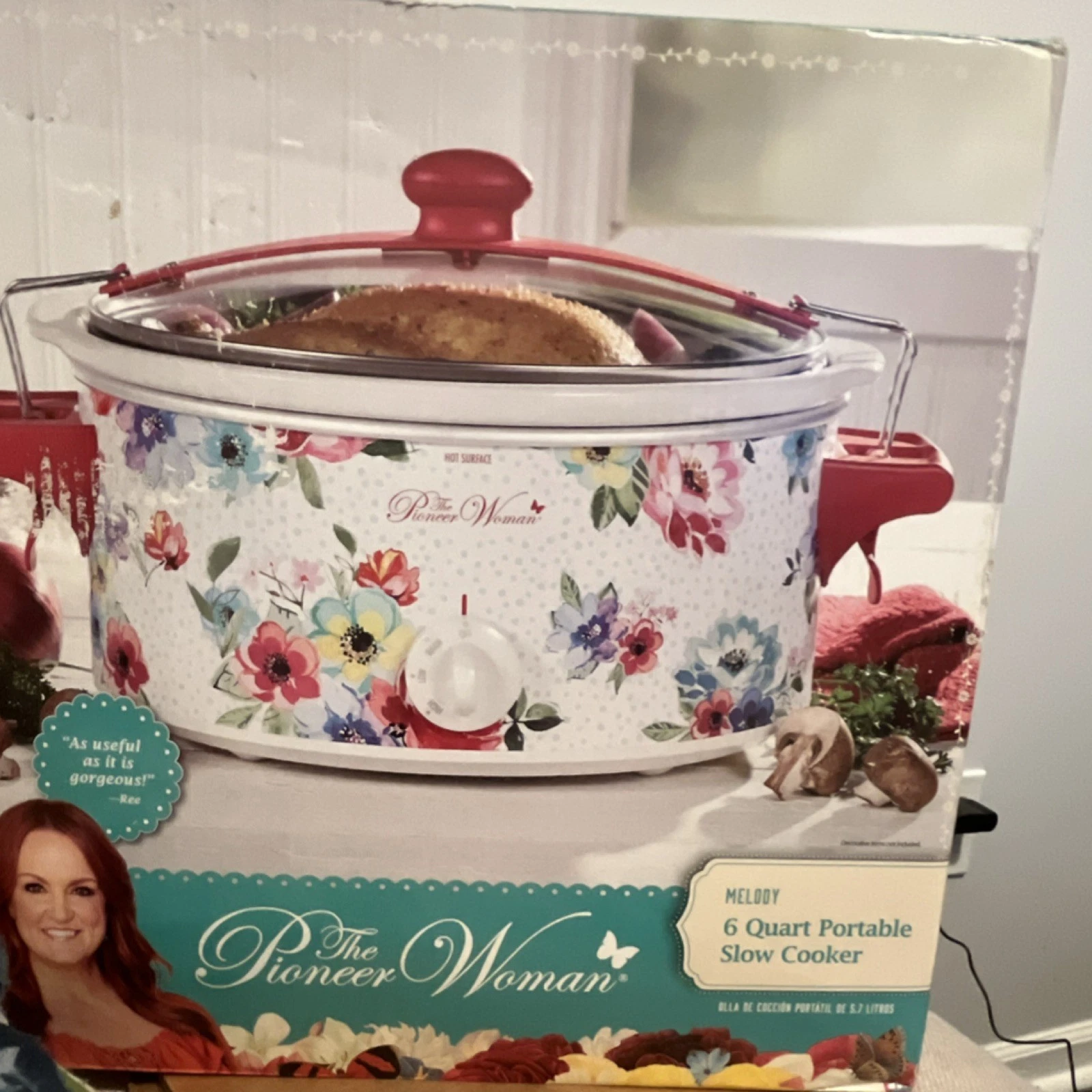 The Pioneer Woman Melody 6-Qt Portable Slow Cooker . NEW