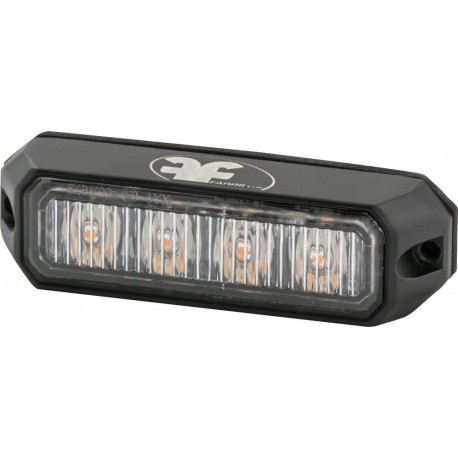 Feu de pénétration 4 LED orange pour balisage de chantier nocturne 12/24V