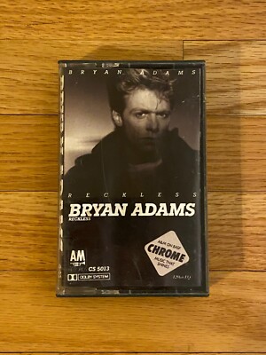Bryan Adams Recklass Cassette Tape A&M Chrome 1984 CS 5013 Vintage Rock n Roll