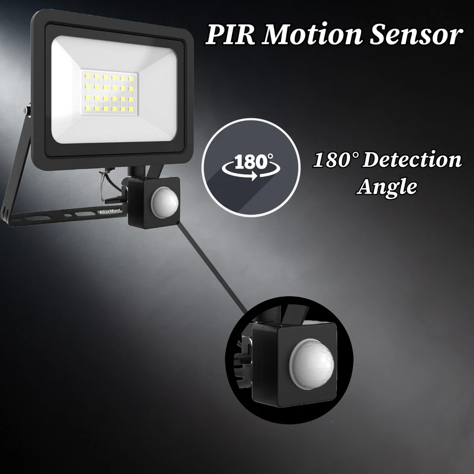 Motion Sensor Outdoor Security Floodlight Hard Wired LED Garden Lighting UK - Image 2 of 4