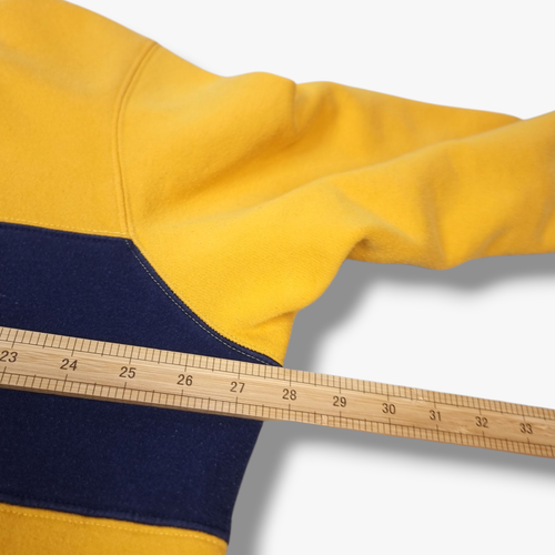 VINTAGE Polo Ralph Lauren Rugby Shirt Extra Large XL Mens Yellow Long Sleeve 90s - Picture 12 of 13