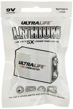 Ultralife 9 Volt Lithium Battery with Foil Pack BAT-U9VL-FP 
