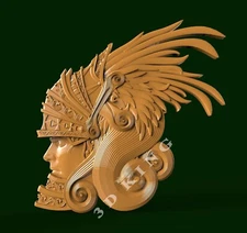 STL 3D Model DECORATED HEAD for CNC Router Aspire Artcam 3D Printer Engraver