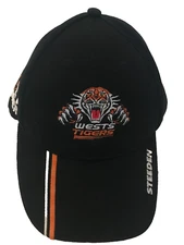 Wests Tigers  Steeden 2021 Member Cap Black One Size Fits Most Hat NRL