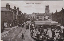 ENGLAND REAL PHOTO MARKET PLACE DONCASTER POSTCARD