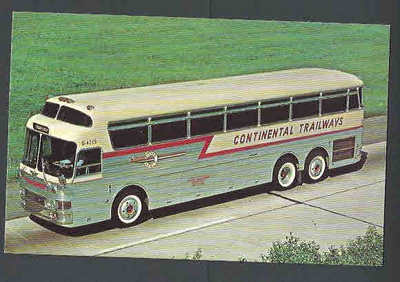 ブリキ　CONTINENTAL TRAILWAYS バスモデル Ca 1965 PPC* CONTINENTAL TRAILWAYS SILVER EAGLE BUS MINT | eBay