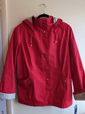 Mackintosh New England Snap Enclosure Removable Hood Sailing Jacket Women M Red